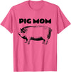 Cute Pig T-Shirts Pot Belly Pig Gifts Tees T Shirt Cute Pot Belly Pig Shirt-PIG MOM Pig Lovers T Shirt T-Shirt - Pink Heather