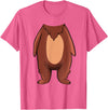 The Easy Costume Idea Shop Bear Halloween Costume Shirt - Brown Grizzly Bear T-Shirt - Pink Heather