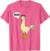 gift creative original father joke humor amusing Chicken - Hen - Fowl - Cow - Funny - Joke - dad Joke T-Shirt - Pink Heather