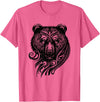 Best Tribal Tattoo Designs I Trends I Born for Art Bear Grizzly Nordic Indian Celtic Mythology Wild Animal Fan T-Shirt - Pink Heather