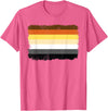 LGBTQ Bear Flag Gay Pride Gift For Men LGBT Papa Mens Gay Pride Month - Gay Flag Bear T-Shirt - Pink Heather