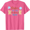 Family Birthday Bear Gifts Sister of The Birthday Boy Bear 1st Birthday Party Boy T-Shirt - Pink Heather