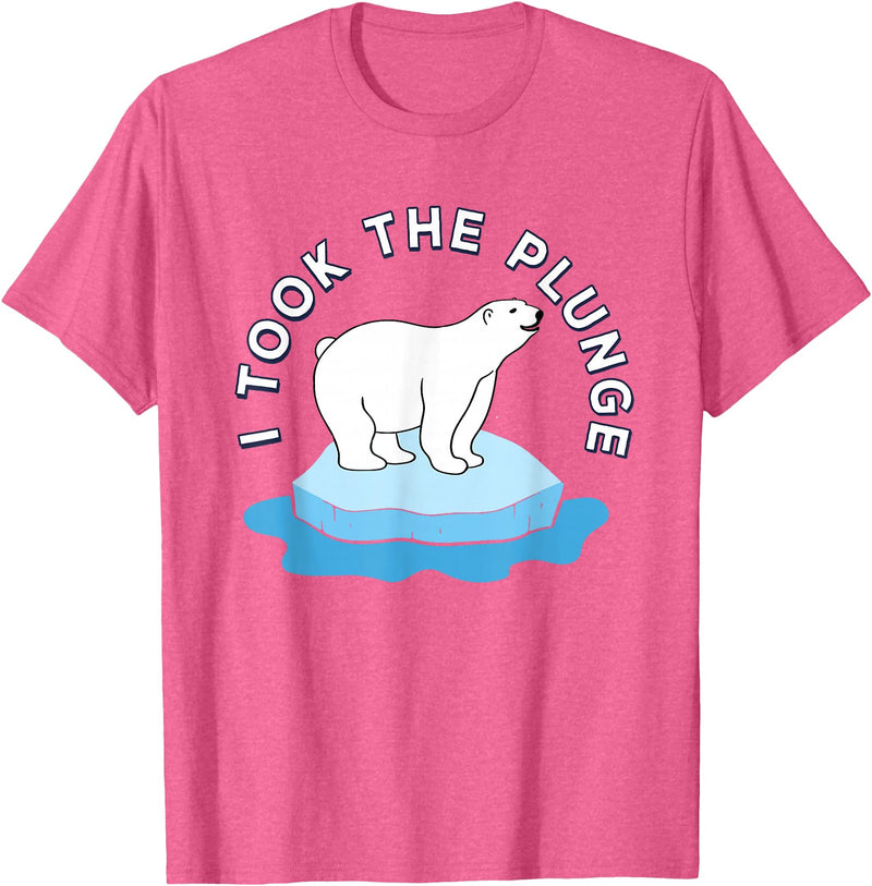 Cute Polar Bear Plunge Day 2026 Polar Bear Plunge Day 2026 I Took The Plunge T-Shirt - Pink Heather