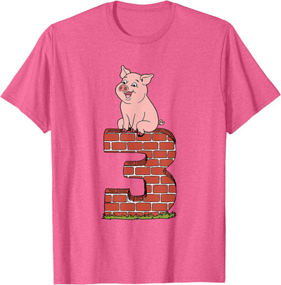 Three Little Pigs Pig 3 Easy Costume Kids Men Women T-Shirt
