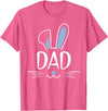 Dad Bunny Rabbit Face Family Group Easter Father's Day T-Shirt in Pink Heather