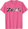 Cow Family Matching Birthday Tee For Mom Dad Kids Sister of The Birthday Boy Funny Cow Sí Family Matching T-Shirt - Pink