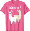 Spanish design | Llama gift | Funny Spanish design Funny Spanish gift, Como Te Llama, Llama design T-Shirt - Pink Heather