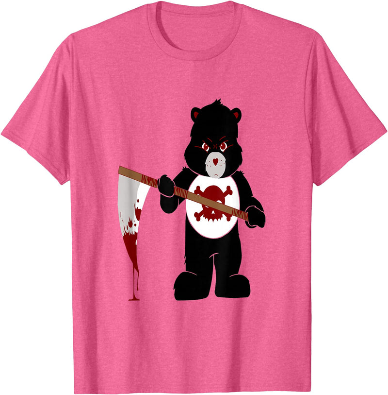 Jujubella Angry Bear Scare Bear Teddy Bear No Kids T-shirt T-Shirt - Pink Heather