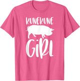 Angry Ant Graphics - Kunekune Pig Gifts Kune Kune Pig Gift for Women - Kunekune Girl T-Shirt - Pink Heather