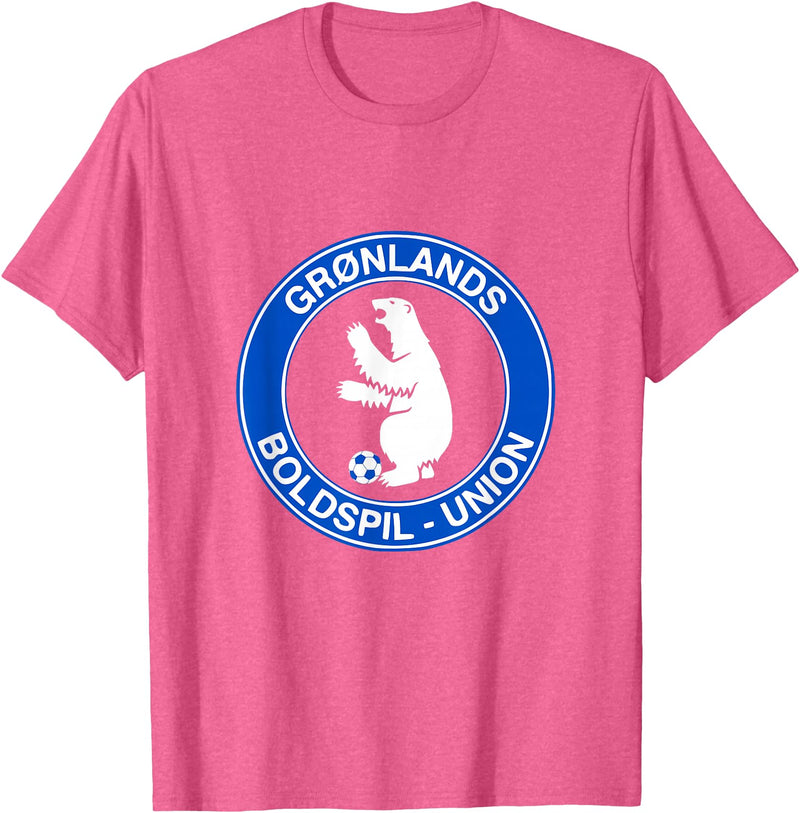 Bosco T. Jones Football Designs Greenland Polar Bear Football (Soccer) Shirt T-Shirt - Pink Heather