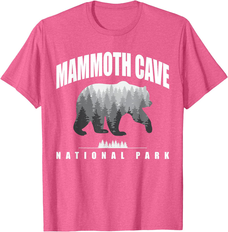 Mammoth Cave National Park USA Parks Mammoth Cave National Park Bear Souvenir US Parks T-Shirt - Pink Heather