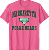 Official High School Fan Gear Margaretta High School Polar Bears T-Shirt C1 T-Shirt - Pink Heather