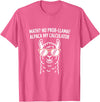 Pun Llama Animal Math Teacher Math No Prob llama Alpaca My Calculator Funny Pun Teacher T-Shirt - Pink Heather