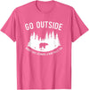 Explore Tees Go Outside Worst Case Scenario A Bear Kills You Explorer Tee T-Shirt - Pink Heather