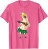 Llama Ukulele Luau TShirt Cute Gifts Llama Ukulele Luau Cute Funny Cool Hawaii Alpaca Gift T-Shirt - Pink Heather