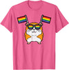 Gay Pride Shirts LGBTQ Ally LGBT Men Women Gift Gay Guinea Pig Rainbow Flag LGBT Pride Month Men Women Kids T-Shirt - Pink Heather