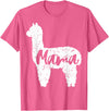 Happy Mothers Day Shirt Cute Gift Ideas Cute Proud Mama Llama Alpaca Happy Mothers Day Gift Shirt T-Shirt - Pink Heather