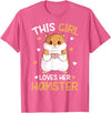 This Girl Loves Her Hamster Hammy Girls Hamster Lover T-Shirt - Pink Heather