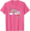 Peppa Pig Without Rain There Would Be No Rainbows Cute Shot T-Shirt - Pink Heather