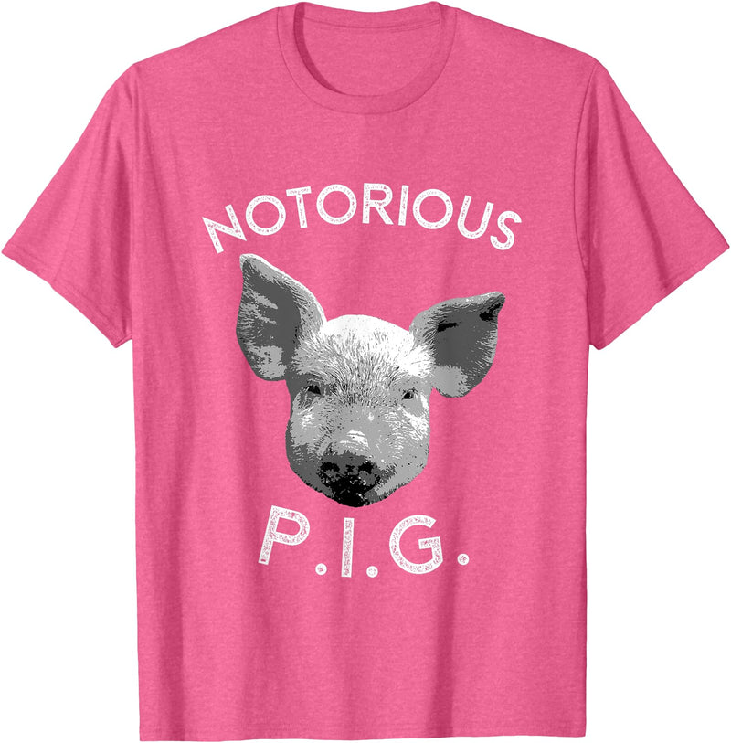 Funny Piggy Smalls Bacon Lover Floribama Shore Tee Notorious PIG Funny Pet Pig Lover Cute Farmer Gift T-Shirt - Pink Heather
