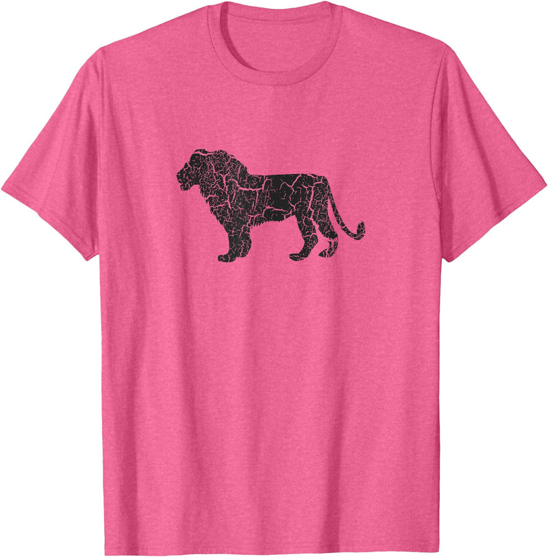 Vintage Lion Apparel Distressed Lion - Vintage Lion T-Shirt - Pink Heather