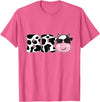 Brother Of The Birthday Girl Cow Family Party Deco Bro of The Birthday Girl Farm Cow Themed Family Matching T-Shirt - Pink