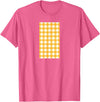 Buffalo Plaid and Checkered Squares Yellow Checkered Square Buffalo Plaid T-Shirt - Pink Heather