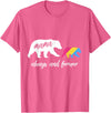 Cute Pansexual and Bisexual Mama Gift Tee Cute Pansexual Mama Bear T-Shirt - Pink Heather