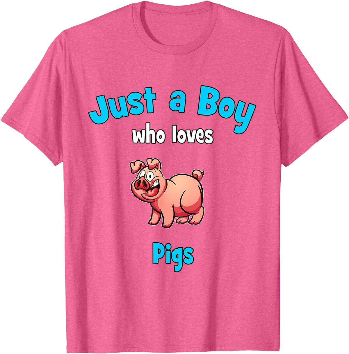 Boys Pig Shirts & Gifts for Kids Pig Shirt for Boys | Children's Pig T-Shirt - Pink Heather