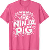 PIG Designs By ShirtZilla Ninja PIG T-Shirt PIG Ninja T-Shirt - Pink Heather