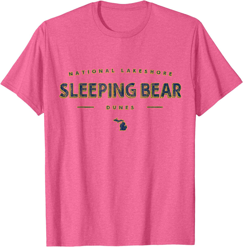 Michigan Style Co. Sleeping Bear Dunes National Lakeshore Michigan T-Shirt - Pink Heather