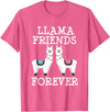 Llama Friendship Girls Llama Friends Girls Women Llama Friendship T-Shirt - Pink Heather