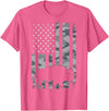 Usa Patriot American Bison Western Bufallo Bison USA Flag American Buffalo 4th of July T-Shirt - Pink Heather