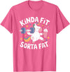 Kinda Fit Sorta Fat Gift Funny Gym Weightlifting Kinda Fit Sorta Fat Tshirt Funny Gym Body Cute Bear Retro T-Shirt - Pink Heather