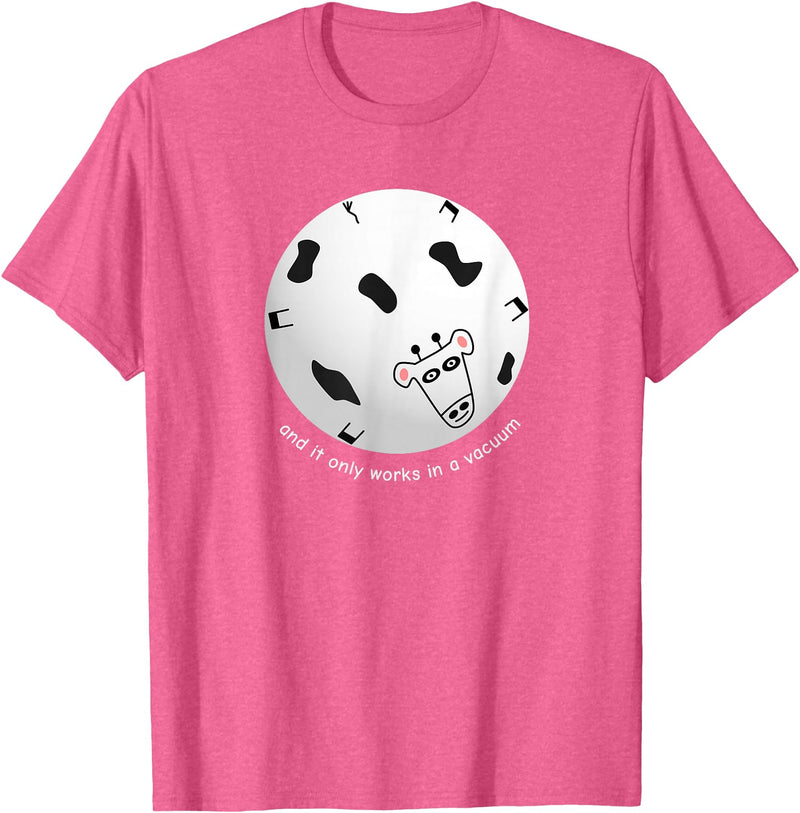 Math & Mirth Designs Spherical Cow Funny Physics T-Shirt T-Shirt - Pink Heather