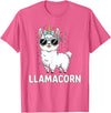 Funny Llamacorn Lover Llama Design Llamacorn Funny Llama Unicorn For Girls Kids Lover Llamacorn T-Shirt - Pink Heather