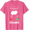 Pet Is Calling I Must Go Tees My Guinea Pig is Calling and I Must Go Phone Screen Pun Tee T-Shirt - Pink Heather
