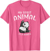 Animal Shirt Gifts for Birthday My Spirit Animal is A Panda Panda Bear SHIRTAnimal Lover Tee T-Shirt - Pink Heather