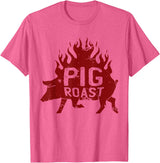 Flavorful Roasted Pork Pig Roast Meat grilling Roast Grilled Barbecue T-Shirt - Pink Heather
