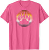 TeePanic LGBTQ Vintage Distressed Gay Bear Pride Claw Silhouette Horizon T-Shirt - Pink Heather