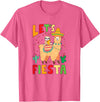 Funny Sloth And Llama Let's Fiesta Cinco De Mayo Sloth And Llama Let's Fiesta Cinco De Mayo Mexican Party T-Shirt - Pink Heather