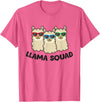 Llama Gifts For Llama Lovers Llama Squad Team Llama Matching Sunglasses LLamas T-Shirt - Pink Heather