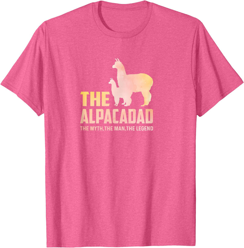 Daddy Llama Shirt Co. The Alpaca Dad Funny Llama Alpaca Lover Papa Fathers T-Shirt - Pink Heather