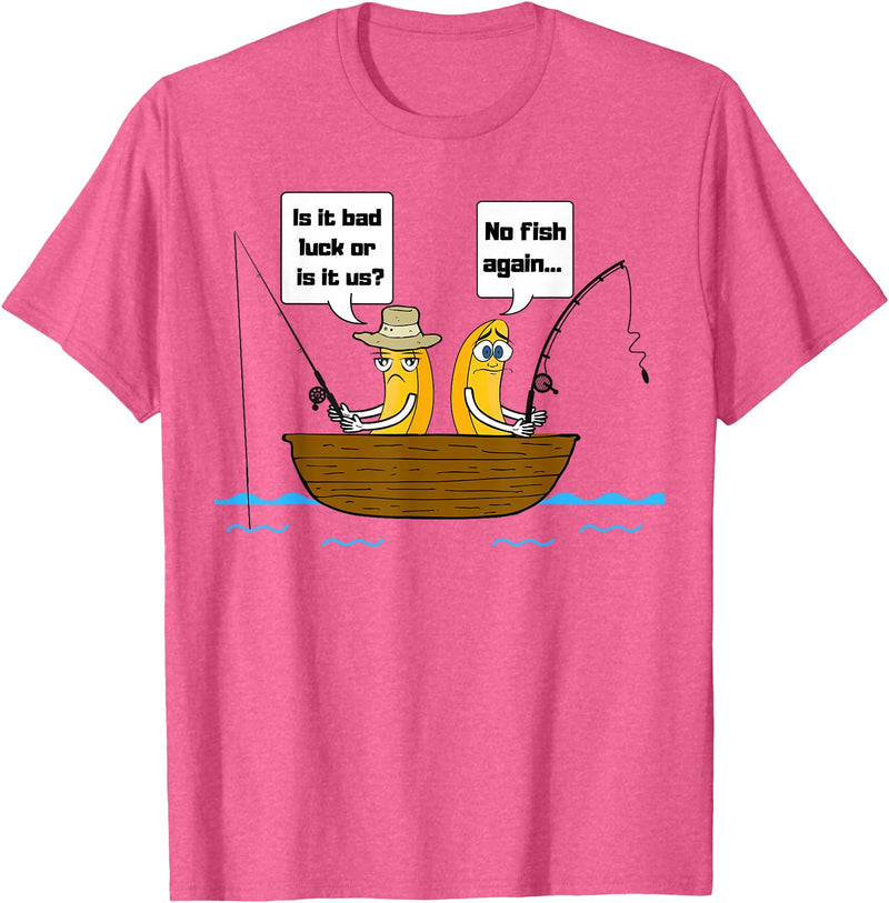 Lord of Leisure No Bananas on the Boat Fishing T-shirt T-Shirt - Pink Heather