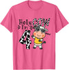 Holy Cow I'm 4 Birthday Boy Tee Gifts Cute 4th Cow Farm Animals Bday Holy Cow I'm 4 Birthday Boy T-Shirt - Pink Heather