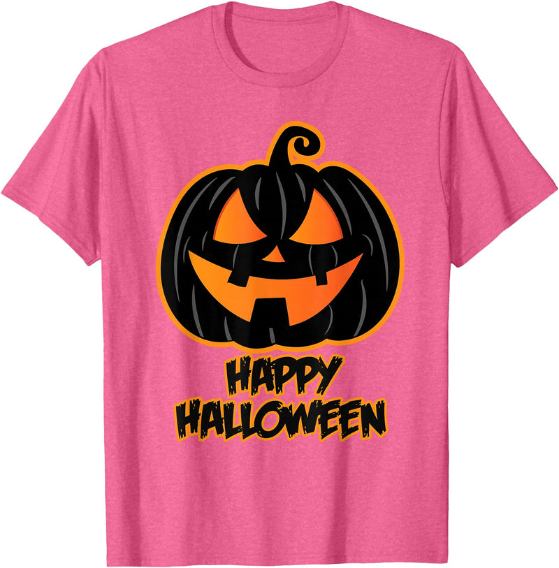 Pumpkin Halloween Party Design Happy Halloween for Men and Women - Pumpkin Halloween T-Shirt - Pink Heather