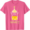 atelier mushroom HONEY Sweet Honey Bear Honey Bottle & Yellow Heart Graphic T-Shirt - Pink Heather