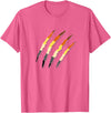 Gay Bear Pride T-Shirts LGBT Gay Bear Pride Shirt For Men - Bear Paw Scratch Cub T-Shirt - Pink Heather