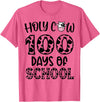 Holy Cow 100 Days Of School teachers Students Kids T-Shirt - Pink Heather