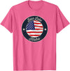 Bear Lake Souvenir Cabin Bear Lake - Patriotic Idaho Souvenir T-Shirt - Pink Heather